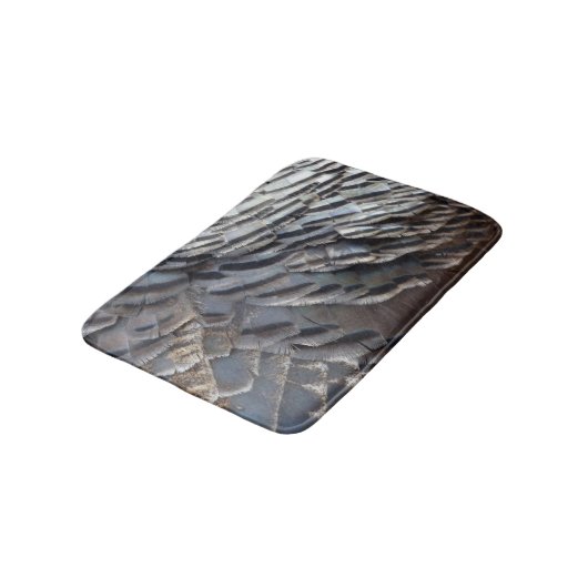 Wild Turkey Feathers II Abstract Natuur Design Badmat (Gekanteld)