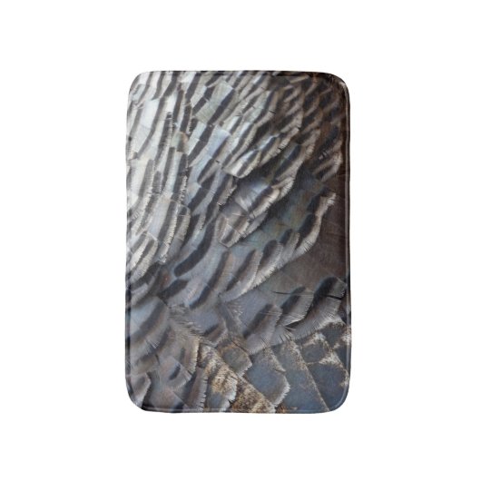 Wild Turkey Feathers II Abstract Natuur Design Badmat (Voorkant Verticaal)
