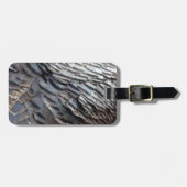 Wild Turkey Feathers II Abstract Natuur Design Bagagelabel (Voorkant horizontaal)