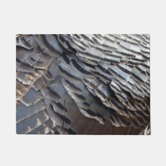 Wild Turkey Feathers II Abstract Natuur Design Deurmat (Voorkant)