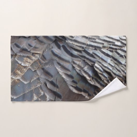 Wild Turkey Feathers II Abstract Natuur Design Handdoek (Handdoek)