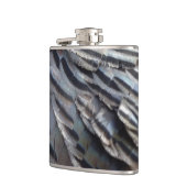 Wild Turkey Feathers II Abstract Natuur Design Heupfles (Links)