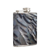 Wild Turkey Feathers II Abstract Natuur Design Heupfles (Rechts)