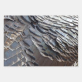 Wild Turkey Feathers II Abstract Natuur Design Inpakpapier Vel (Voorkant 2)