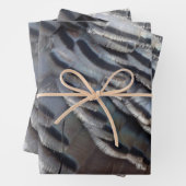 Wild Turkey Feathers II Abstract Natuur Design Inpakpapier Vel (In situ)