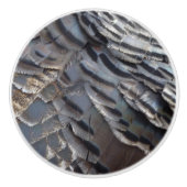 Wild Turkey Feathers II Abstract Natuur Design Keramische Knop (Voorkant)