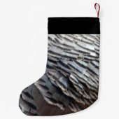 Wild Turkey Feathers II Abstract Natuur Design Kleine Kerstsok (Achterkant)