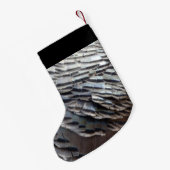 Wild Turkey Feathers II Abstract Natuur Design Kleine Kerstsok (Achterkant (Hangend))