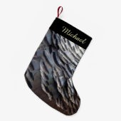 Wild Turkey Feathers II Abstract Natuur Design Kleine Kerstsok (Voorkant (Hangend))