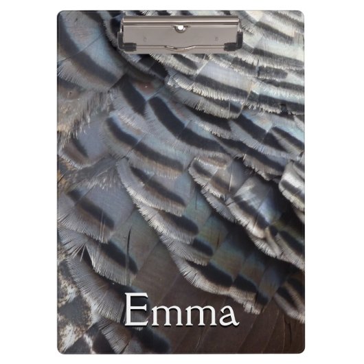 Wild Turkey Feathers II Abstract Natuur Design Klembord (Voorkant)