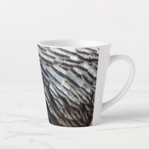 Wild Turkey Feathers II Abstract Natuur Design Latte Mok