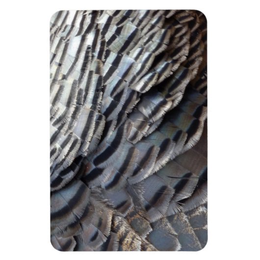 Wild Turkey Feathers II Abstract Natuur Design Magneet (Verticaal)