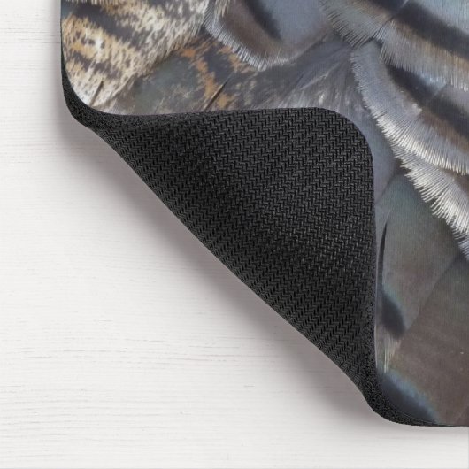 Wild Turkey Feathers II Abstract Natuur Design Muismat (Hoek)