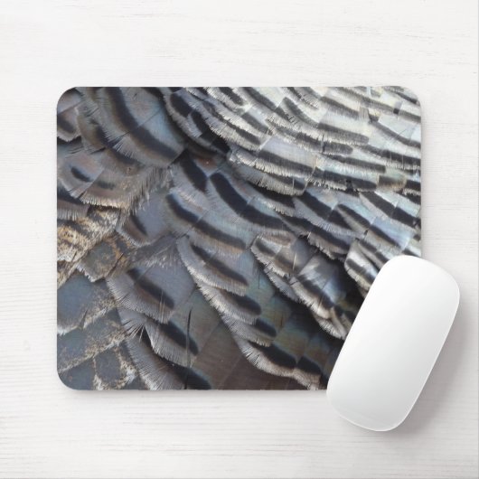 Wild Turkey Feathers II Abstract Natuur Design Muismat (Met muis)