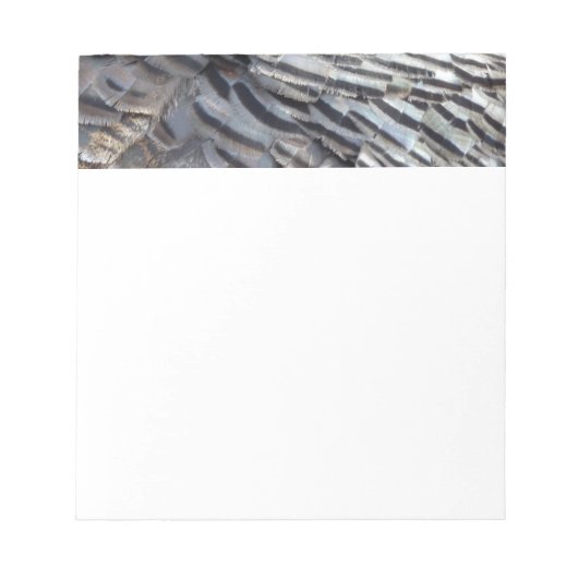 Wild Turkey Feathers II Abstract Natuur Design Notitieblok (Voorkant)