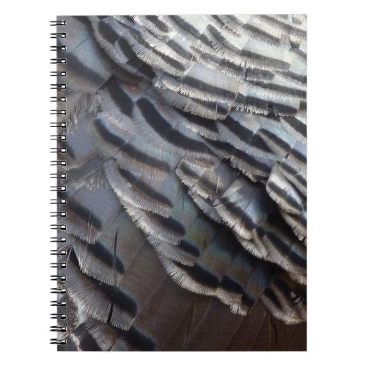 Wild Turkey Feathers II Abstract Natuur Design Notitieboek (Voorkant)