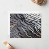 Wild Turkey Feathers II Abstract Natuur Design Notitiekaartje (Voorkant / Achterkant in situ)