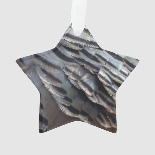 Wild Turkey Feathers II Abstract Natuur Design Ornament (achterkant)