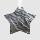 Wild Turkey Feathers II Abstract Natuur Design Ornament (voorkant)