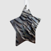 Wild Turkey Feathers II Abstract Natuur Design Ornament (voorkant)