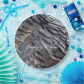 Wild Turkey Feathers II Abstract Natuur Design Papieren Bordje (Feest)