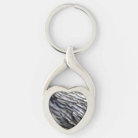 Wild Turkey Feathers II Abstract Natuur Design Sleutelhanger (Voorkant)
