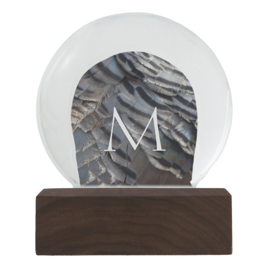 Wild Turkey Feathers II Abstract Natuur Design Sneeuwbol (Voorkant)