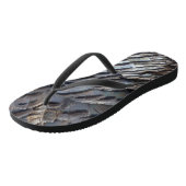 Wild Turkey Feathers II Abstract Natuur Design Teenslippers (Schuin)