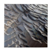 Wild Turkey Feathers II Abstract Natuur Design Tegeltje (Voorkant)