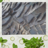 Wild Turkey Feathers II Abstract Natuur Design Theedoek (Gevouwen)