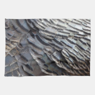 Wild Turkey Feathers II Abstract Natuur Design Theedoek