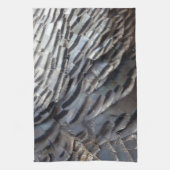 Wild Turkey Feathers II Abstract Natuur Design Theedoek (Verticaal)