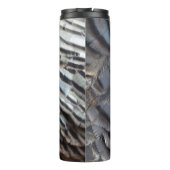Wild Turkey Feathers II Abstract Natuur Design Thermosbeker (Achterkant)