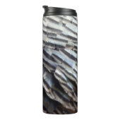 Wild Turkey Feathers II Abstract Natuur Design Thermosbeker (Geroteerd rechts)