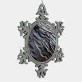 Wild Turkey Feathers II Abstract Natuur Design Tin Sneeuwvlok Ornament (Links)