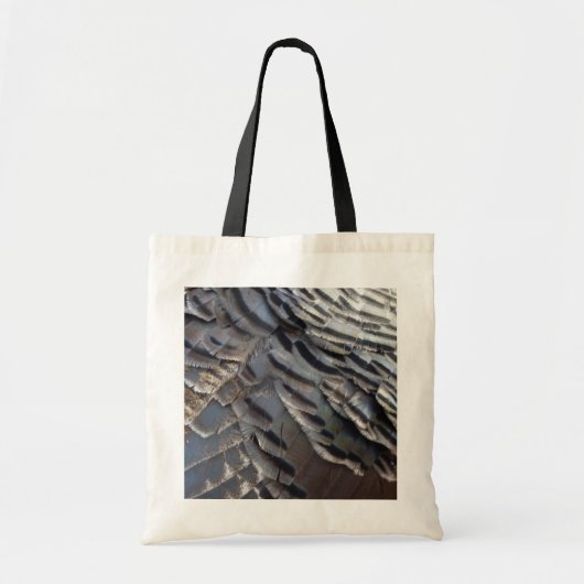 Wild Turkey Feathers II Abstract Natuur Design Tote Bag (Voorkant)