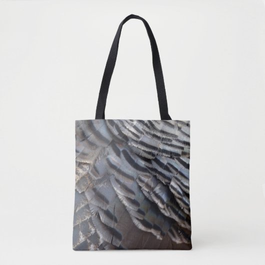 Wild Turkey Feathers II Abstract Natuur Design Tote Bag (Voorkant)