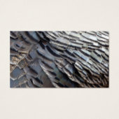 Wild Turkey Feathers II Abstract Natuur Design Visitekaartje (Achterkant)