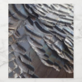 Wild Turkey Feathers II Abstract Natuur Design Wijn Etiket (Enkel label)