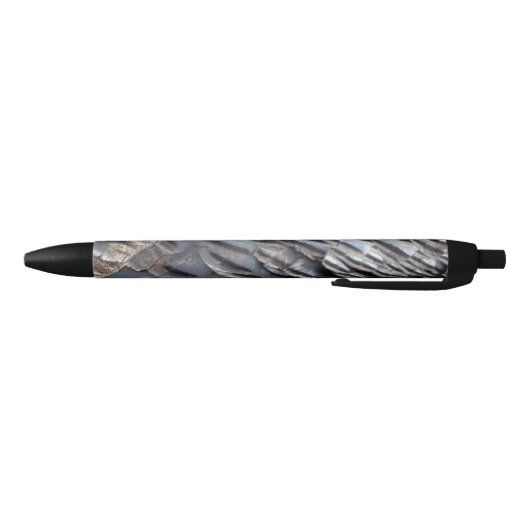 Wild Turkey Feathers II Abstract Natuur Design Zwarte Inkt Pen (Bodem)