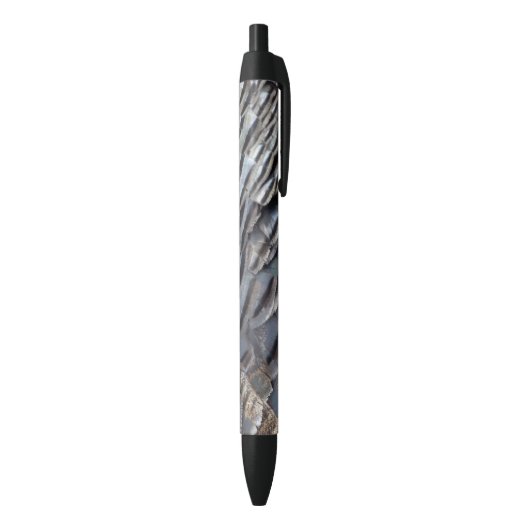Wild Turkey Feathers II Abstract Natuur Design Zwarte Inkt Pen (Achterkant (Verticaal))
