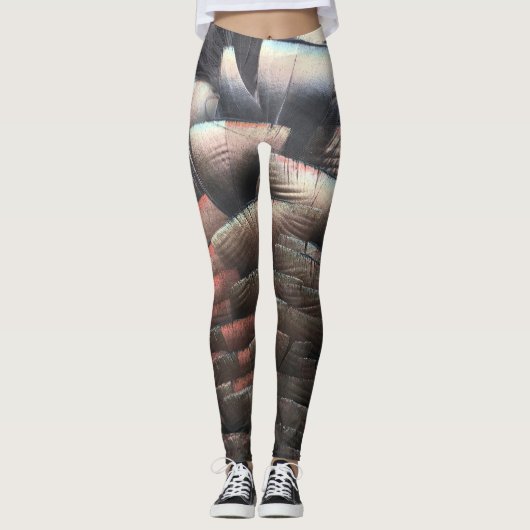 Wild Turkey Feathers Vrouwen Leggings (Voorkant)