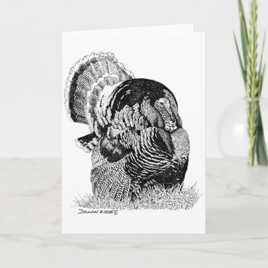 Wild Turkey Feestdagen Kaart (Voorkant)