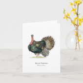 Wild Turkey Folded Note Kaart (Gele Bloem)