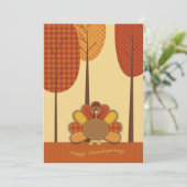 Wild Turkey Forest Invitation Kaart (Staand voorkant)