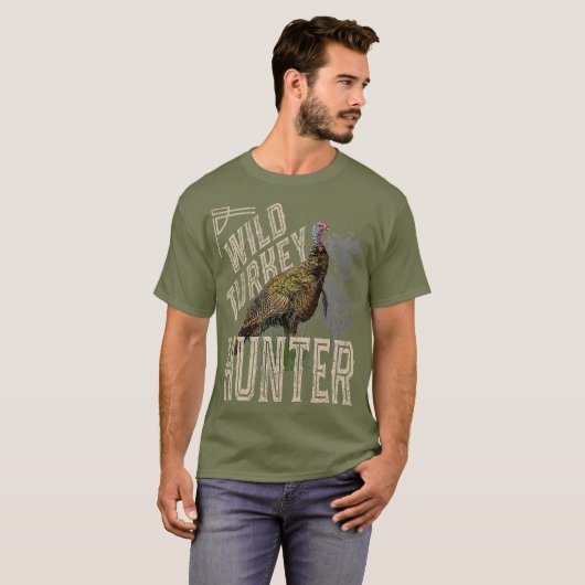 Wild Turkey Hunter look T-shirt (Voorkant volledig)