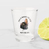 Wild Turkey Hunting Funny Sports Outdoor Quote Shot Glas (Voorkant)