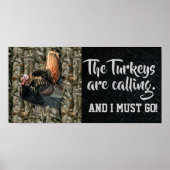 Wild Turkey Hunting Quotes and Camo Poster (Voorkant)