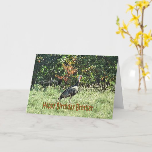 Wild Turkey Kaart (Gele Bloem)