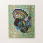 Wild Turkey Mozaïek Patroon Print Legpuzzel (Verticaal)